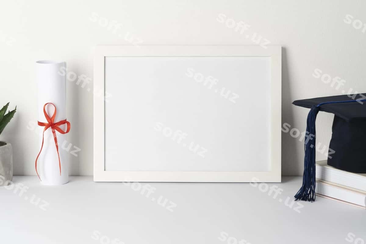 Diploma ramka mockup dizayni | Diploma frame mockup design 1