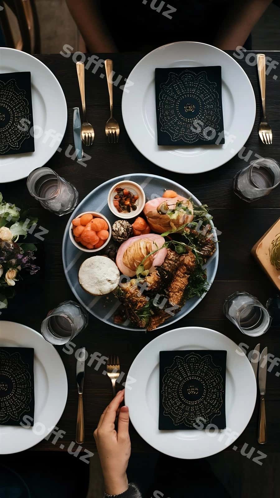 To'g'ridan olingan ovqat stoli | Directly shot food table 1
