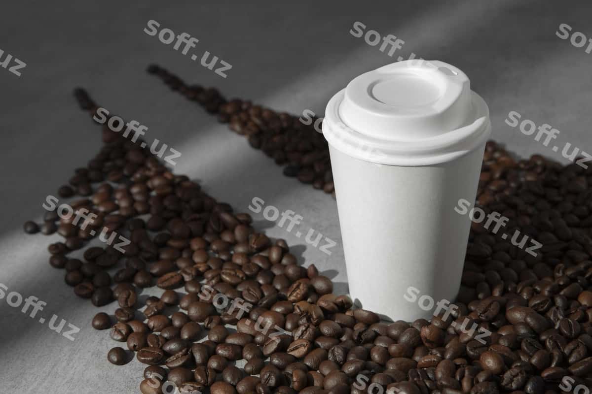 Poyiz kubok namunasi olib ketish | Disposable cup mockup take away 1