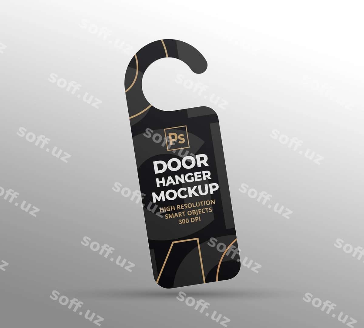 Eshik ilgich maketi | Door hanger mockup 1