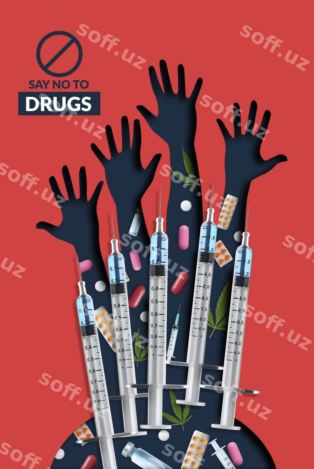 Bog'lanishning afsusga keltirmaslik uchun shoirligi banneri | Drug abuse awareness banner 1