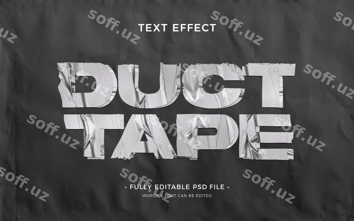 Lenta efekti | Duct tape text effect 1