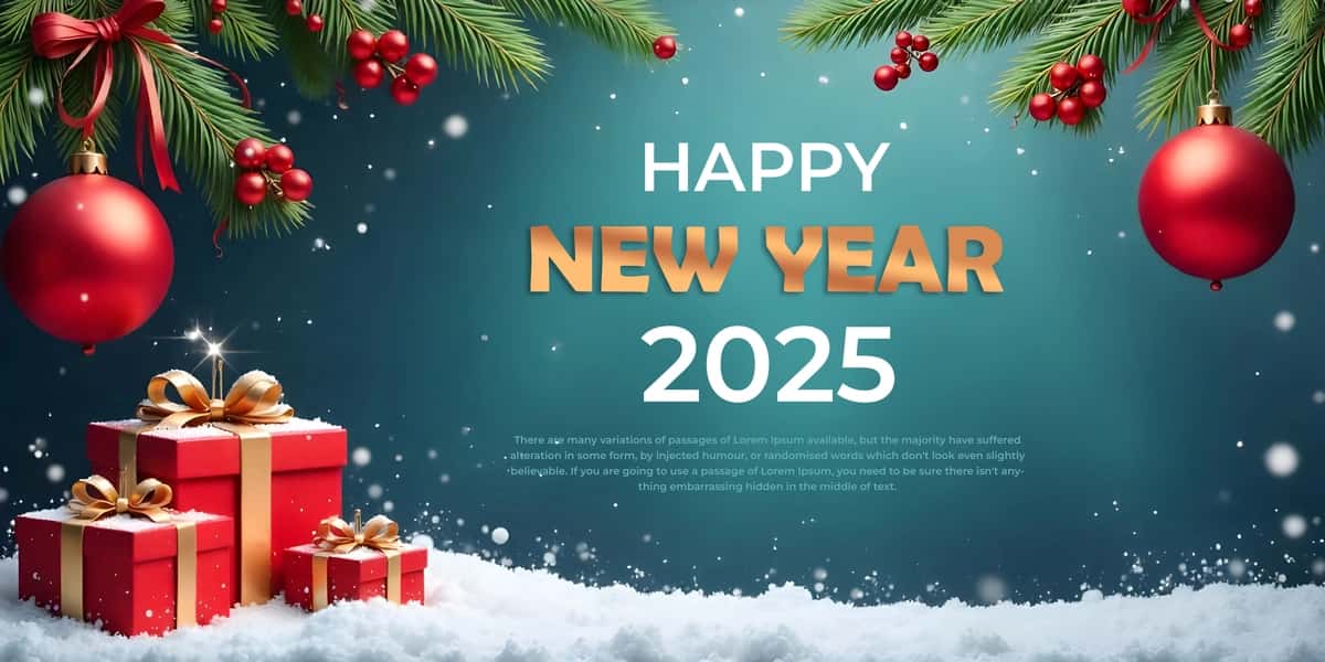 Yangi yil bilan tabrik kartasi banneri, yangi 2025 yil bilan tabriklayman | Happy new year card banner wish happy new year 2025 1
