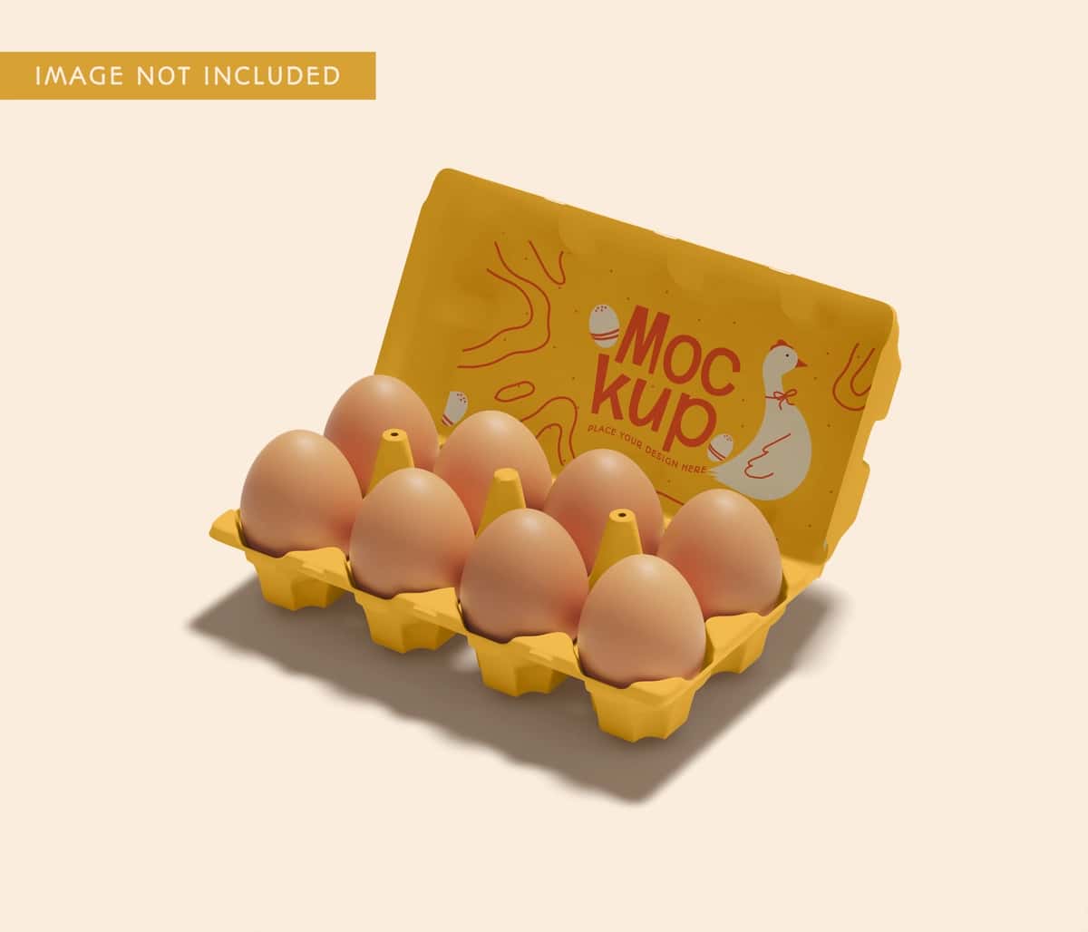 Tuxum qutisi qadoqlash maketi | Egg box packaging mockup 1