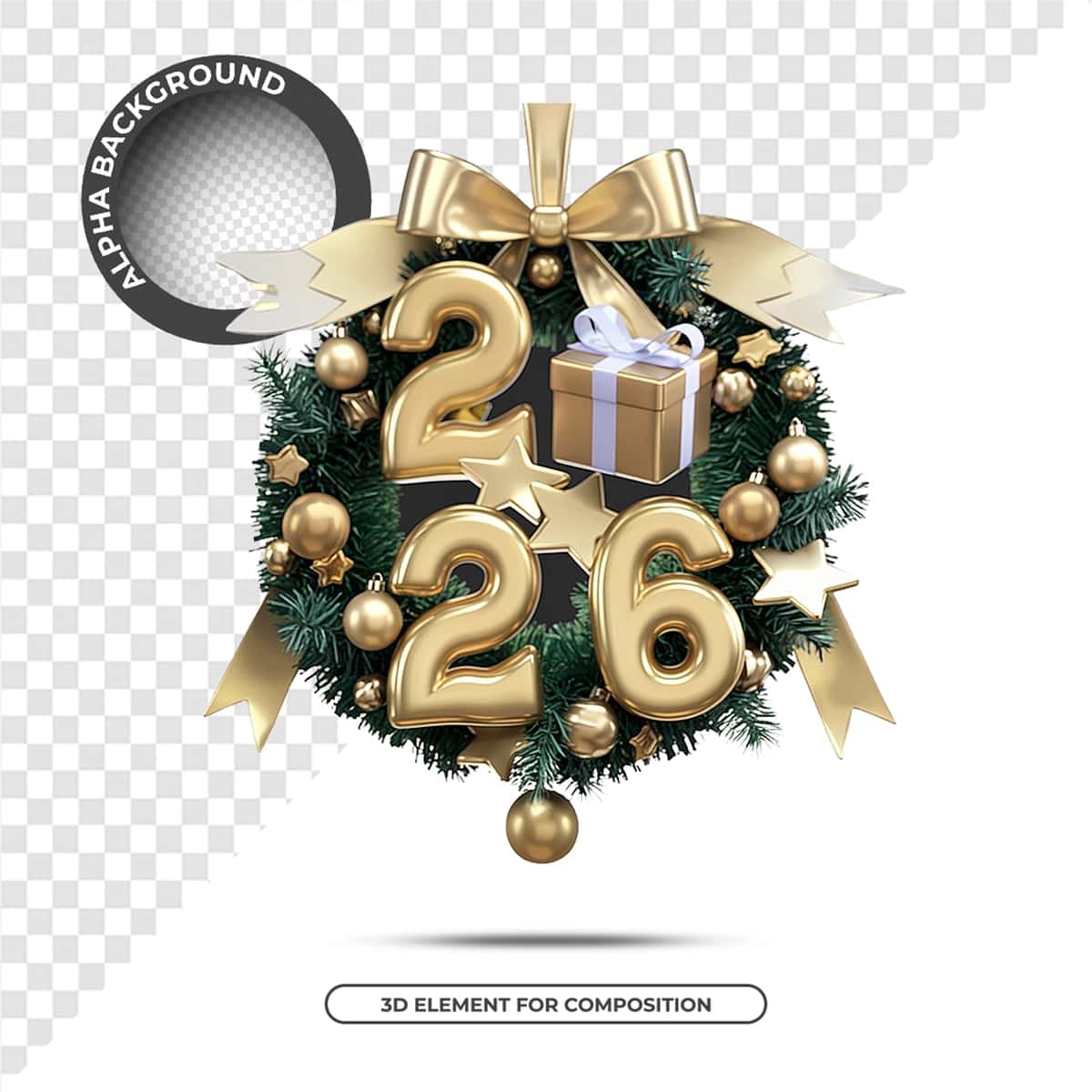 Rojdestvo daraxti oltin lenta bilan gulchambar 2010 so'zlar bilan | Wreath with christmas tree gold ribbon with words 2010 it 1