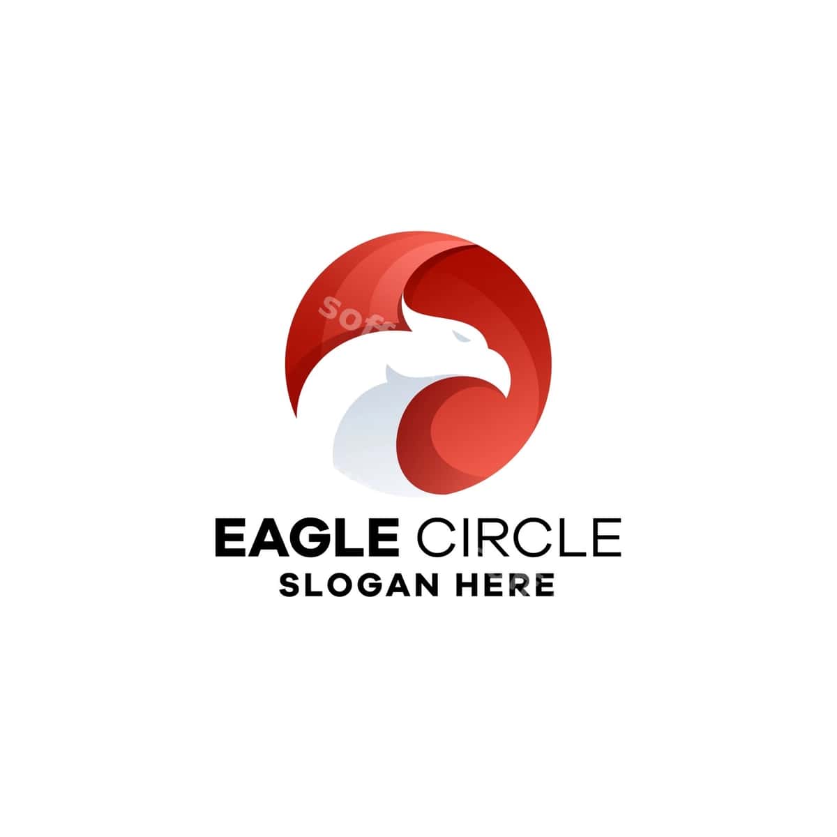 Burtin gradientli rangli logo shablon | Eagle gradient colorful logo template 1