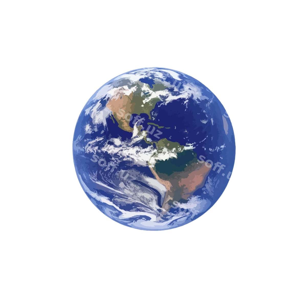 Yer vektor shablon | Earth vector template 1