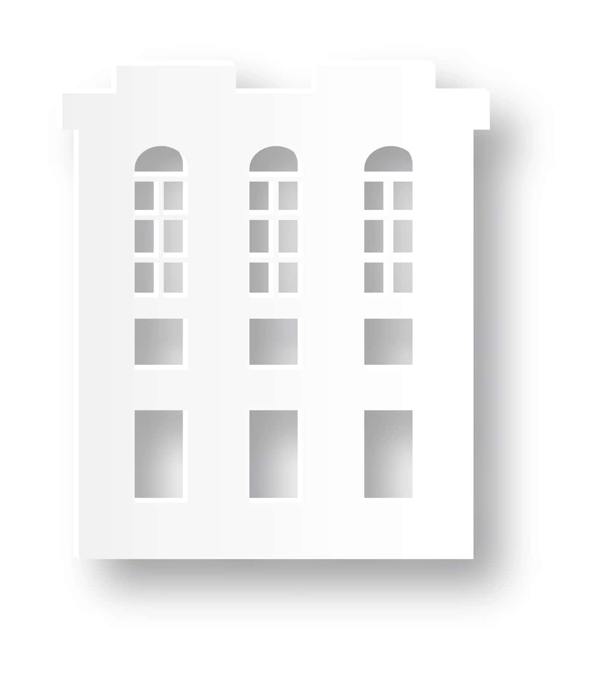 Haqiqiy qog'ozli oq shahar uyini qurish | Building realistic paper cut white city house 1