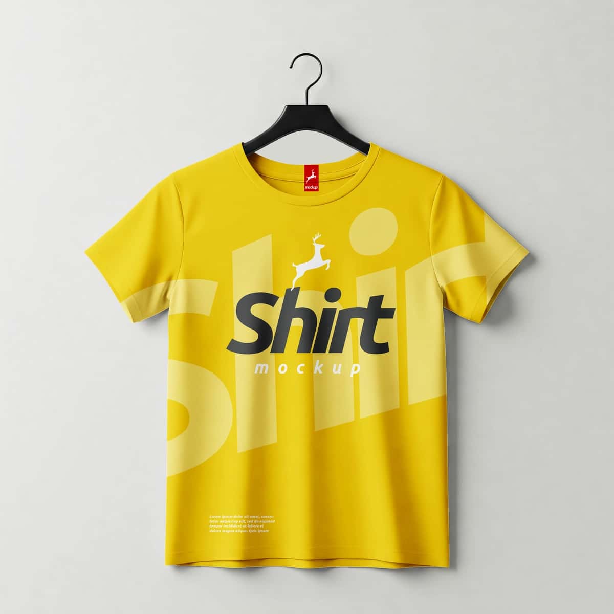 Premium futbolka maketi aqlli ob'ektni tahrirlash mumkin | Premium t shirt mockup smart object editable design 1