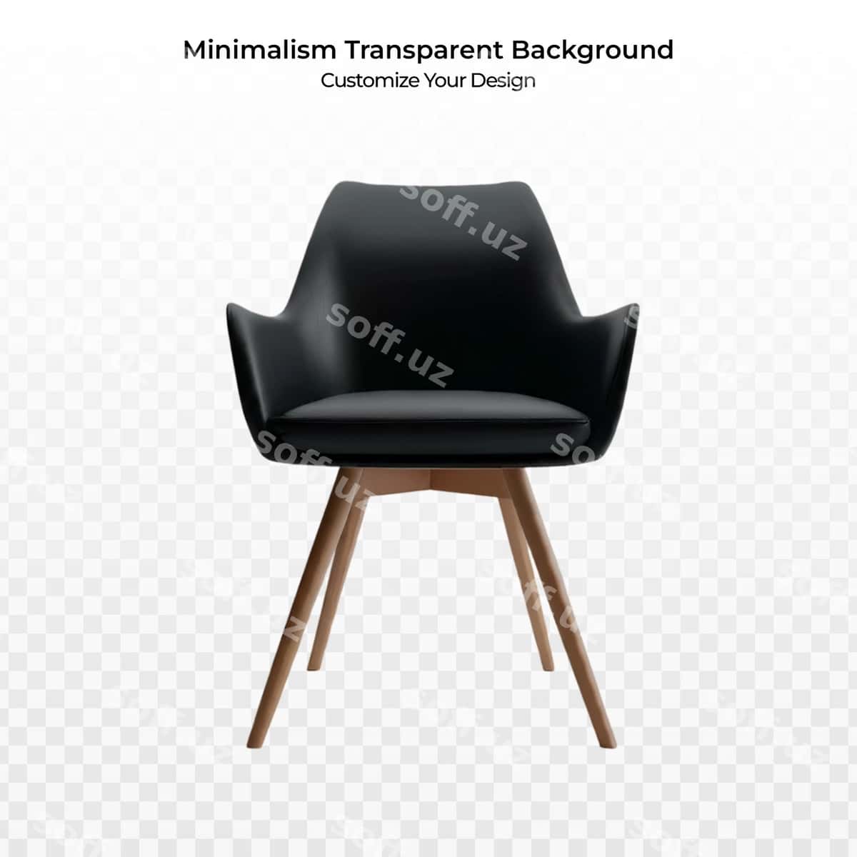 Oson zamonaviy qora aylanma stul | Effortless modern black swivel chair 1