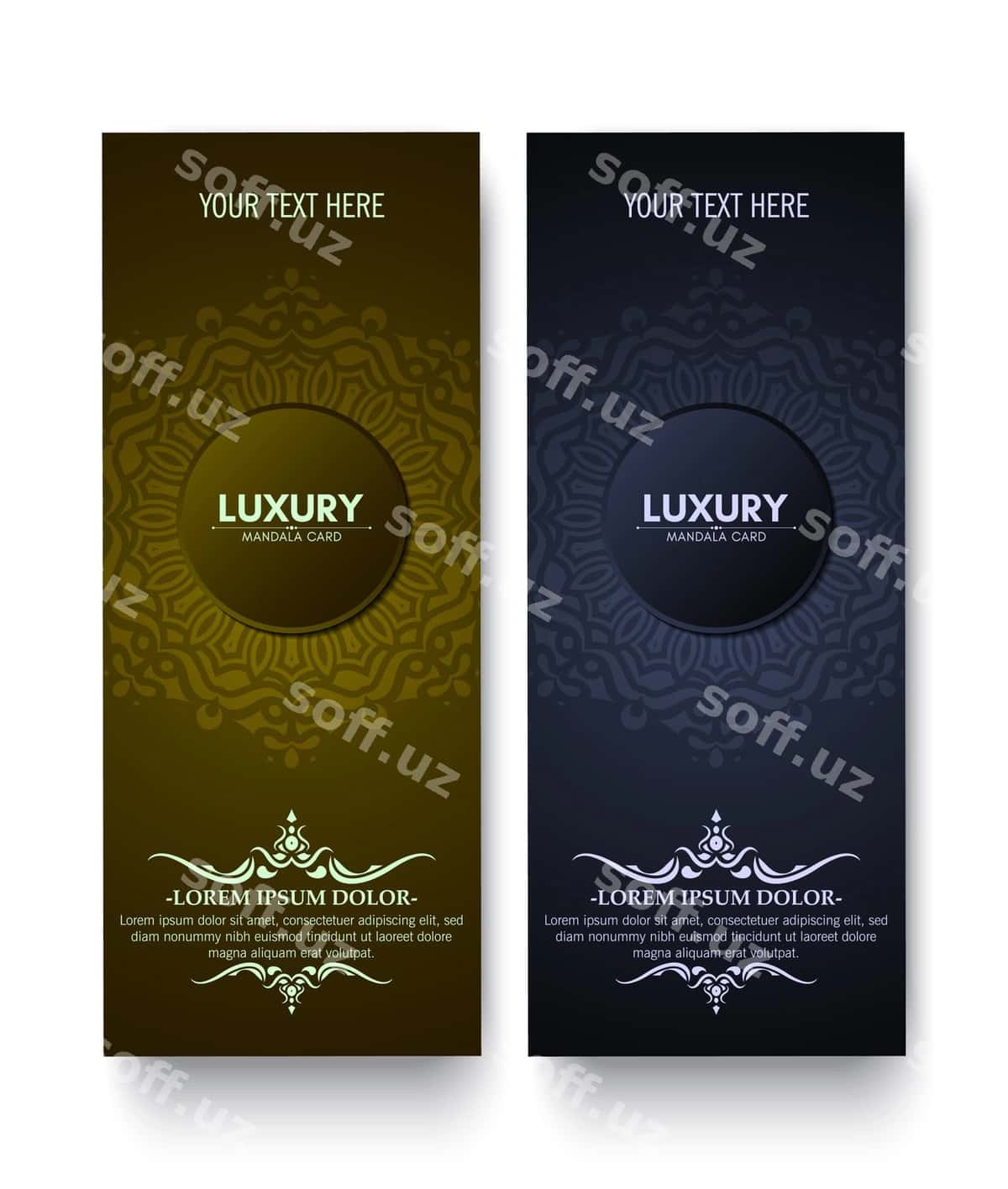 Elegent mandala uslubidagi kart dizayni | Elegant mandala style card design 1