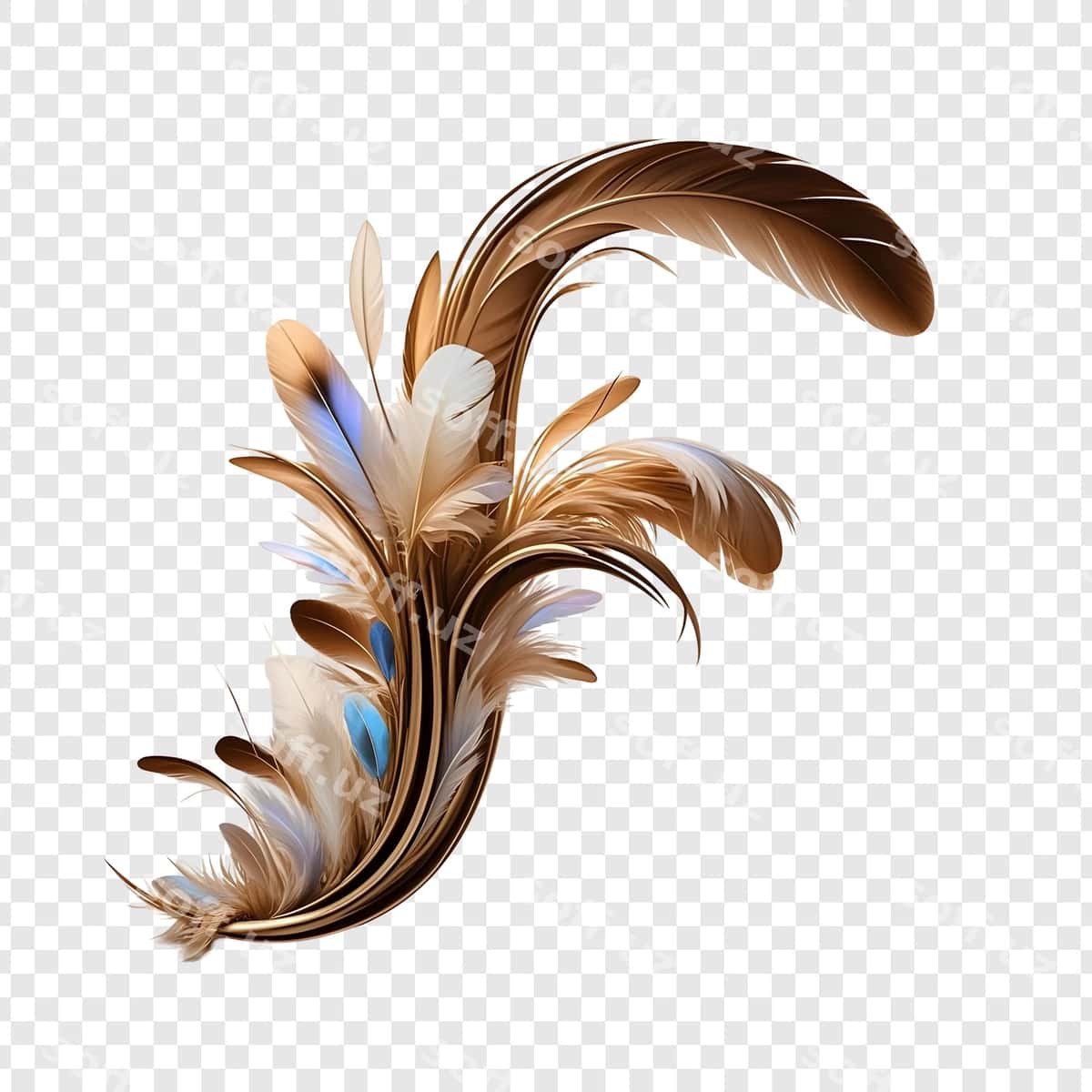 Naqshinkor aylanuvchi patlar | Elegant swirling feathers 1