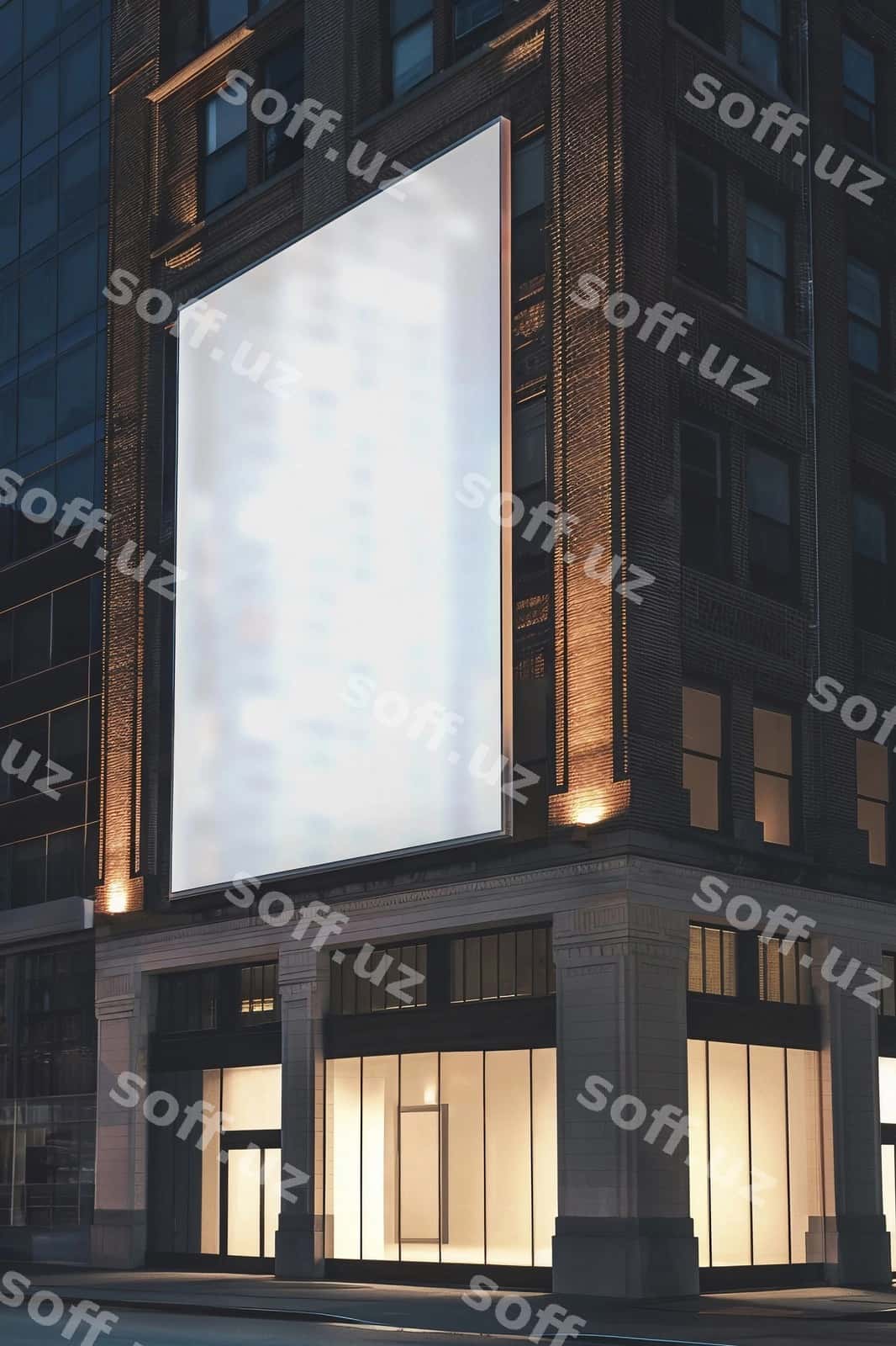 Fasad reklama taxtasi maket dizayni | Facade billboard mockup design 1
