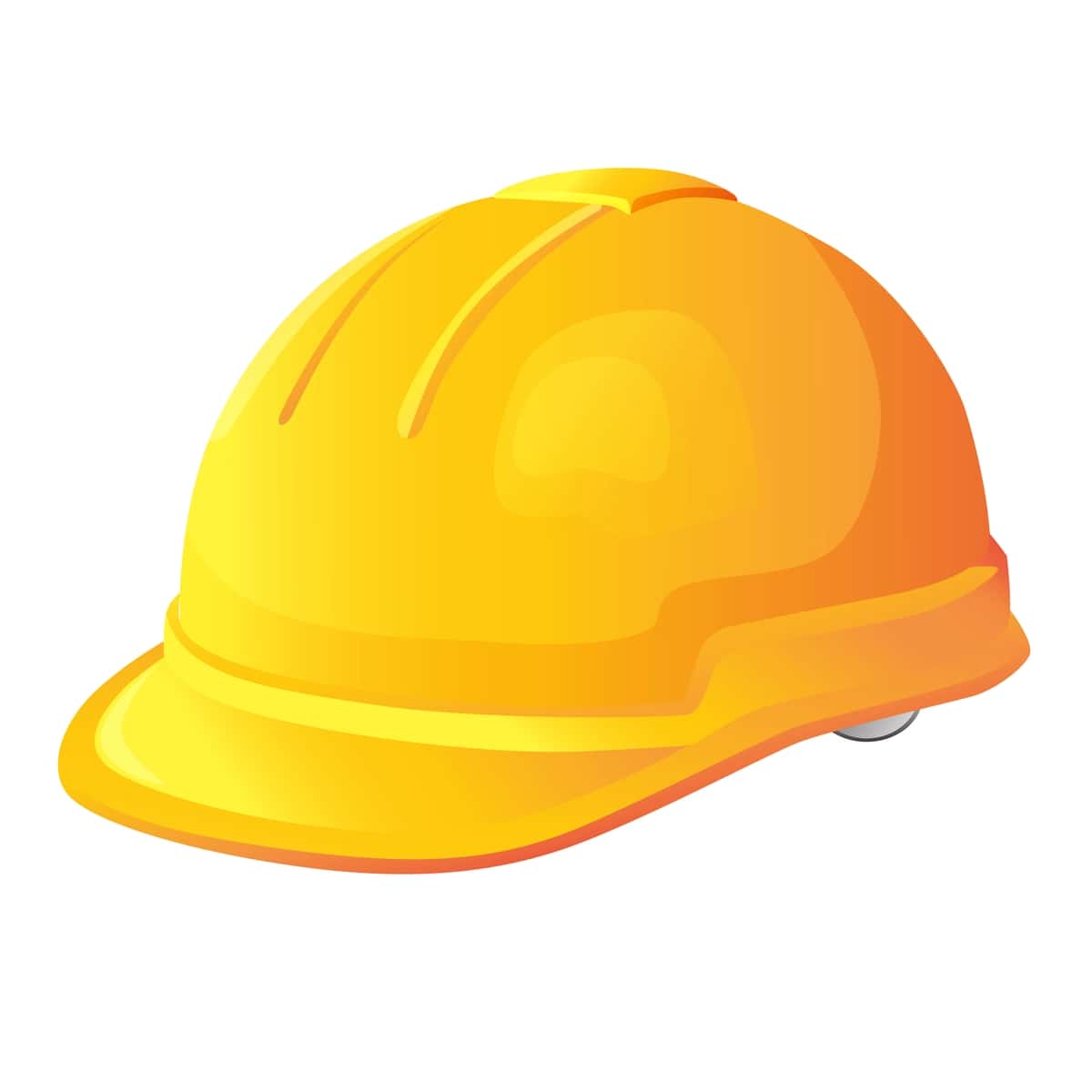 Sariq qurilish dubulg'asi realistik uslub | Yellow construction helmet realistic style 1