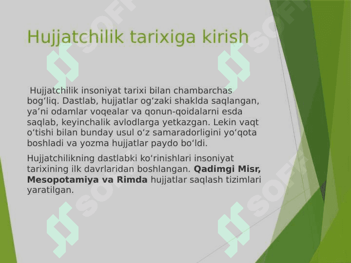 Hujjatchilik tarixi va normativ hujjatlar tushunchasi 3