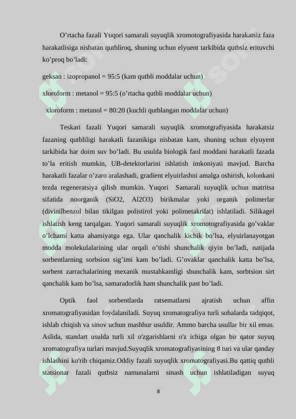 Suyuqlik xromatografiyasi 8