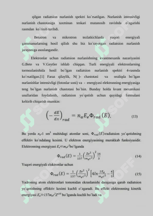 ELEKTRONLARNING RADIATSION TORMOZLANISHI. 6