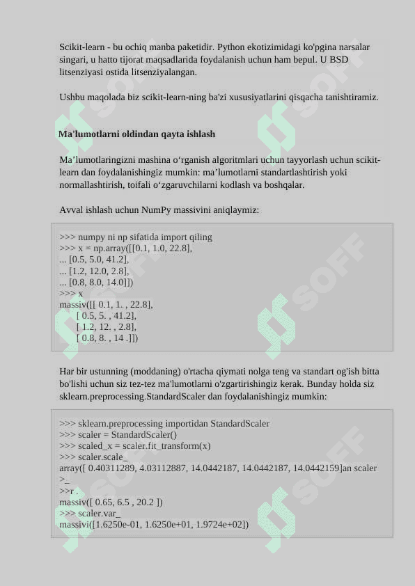 Pythonda scikit kutubxonasi 2