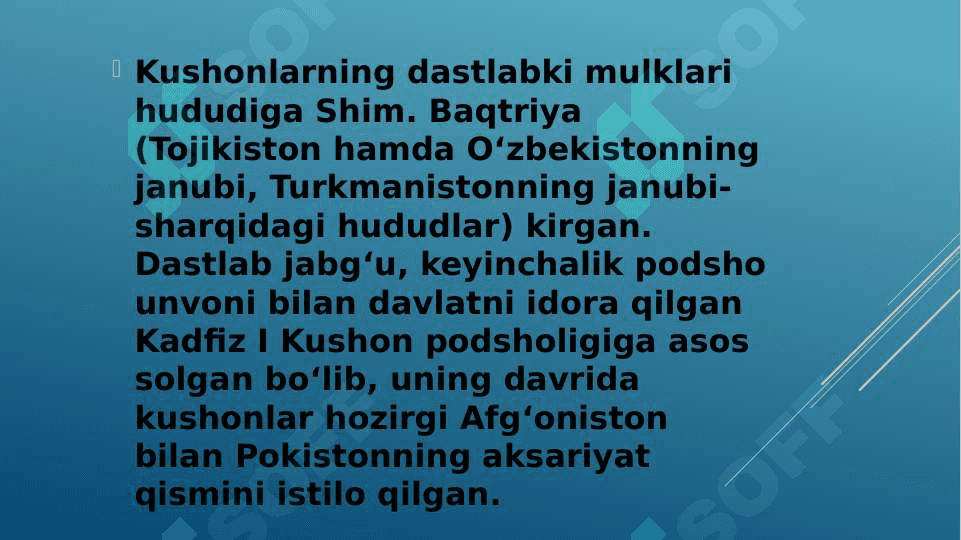 Kushon podsholigi davri madaniyati va san`ati 8