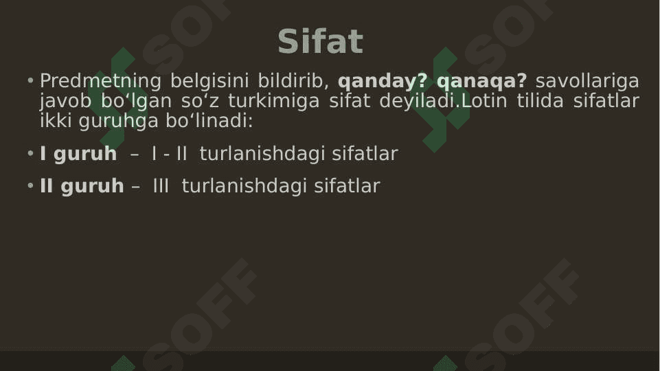 III turlanishdagi sifatlar 2