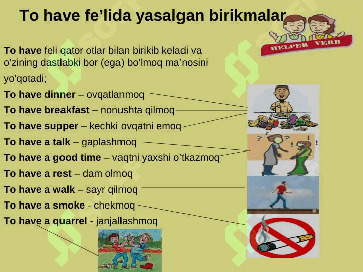 Yordamchi Fellar Auxiliary Verbs 8