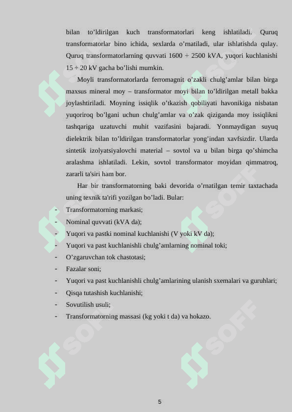 Transformatorlar 5