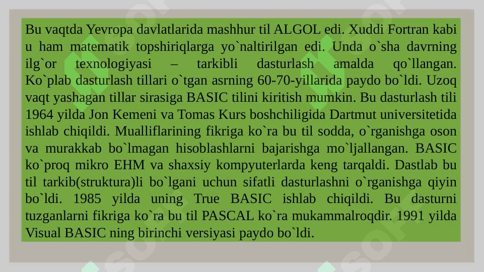 Zamonaziy dasturlash tillari 6