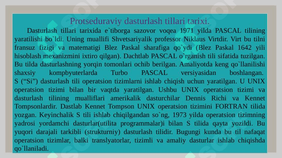 Zamonaziy dasturlash tillari 7