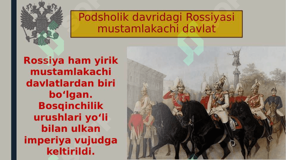 Podsholik davridagi Rossiyaning tashqi siyosati 2