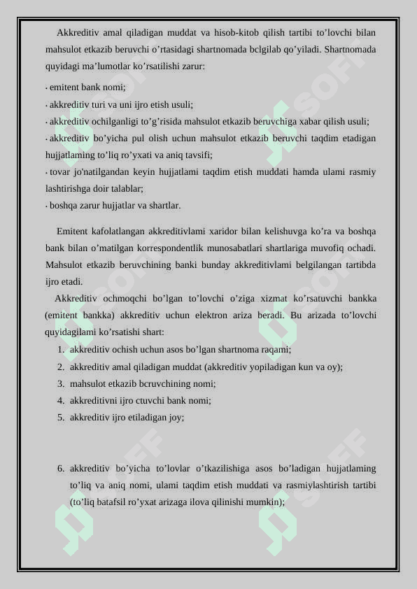Bankdagi hisob-kitob schetidagi pul mablaglari hisobi 6