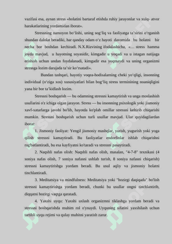 Stressni boshqarish 4