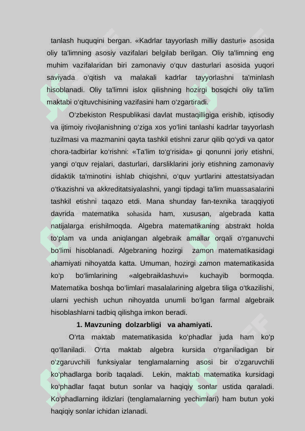 Mukammal dizyunktiv va konyunktiv normal formalar 3
