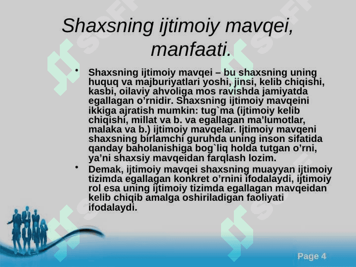 Shaxs rivojlanishi, tarbiyasi va ijtimoiylashuvi 4