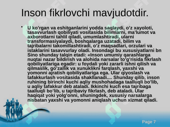Shaxs rivojlanishi, tarbiyasi va ijtimoiylashuvi 7