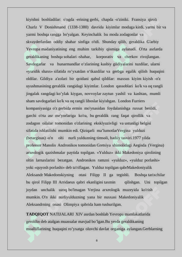 Geraldika yordamchi tarixiy fan 6