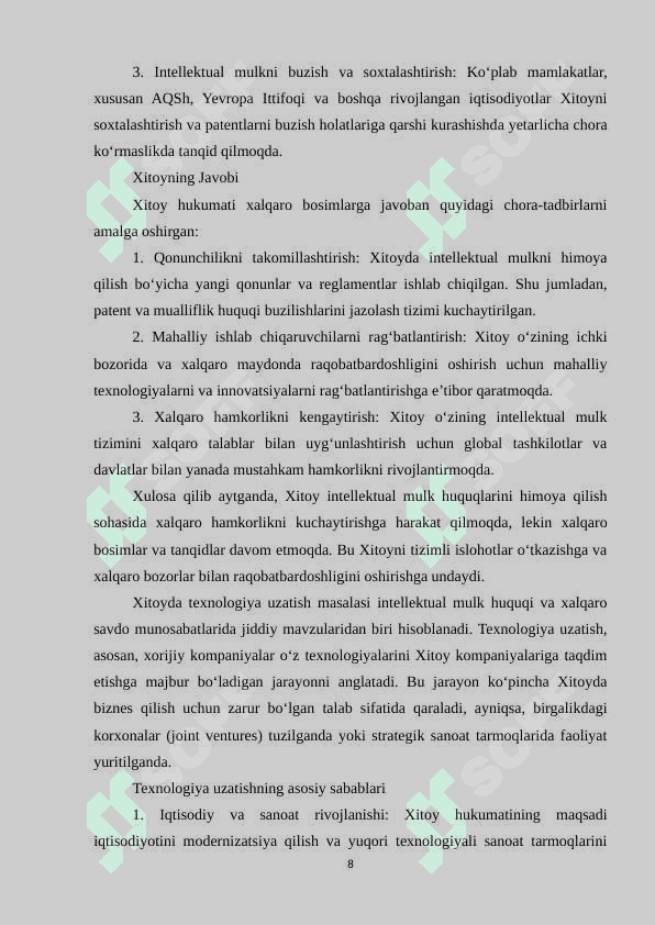 Xitoyda intelektual mulk huquqi 8