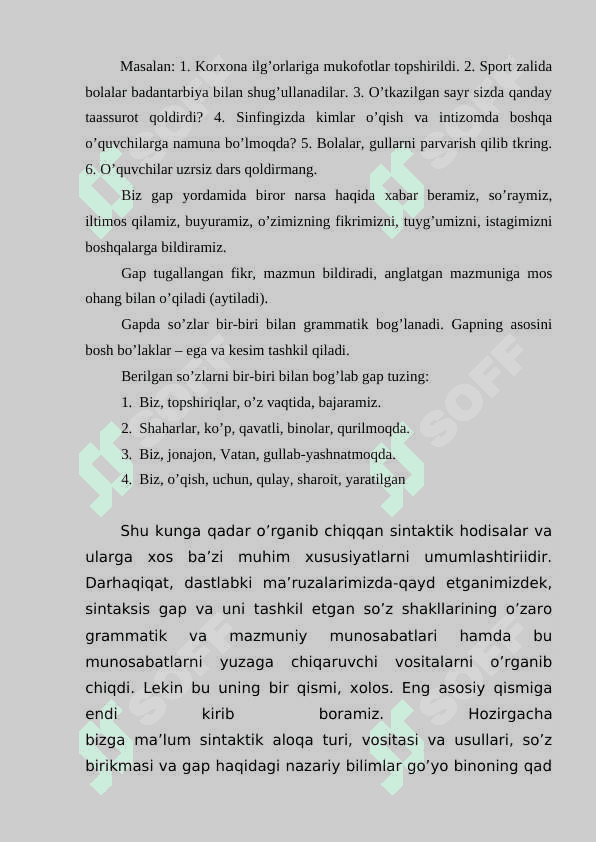 GAP VA UNING TUZILISHI 6