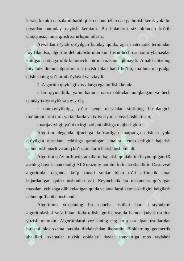 Algoritmlar va ularni yozish usullari, hisoblash jarayonlari 3