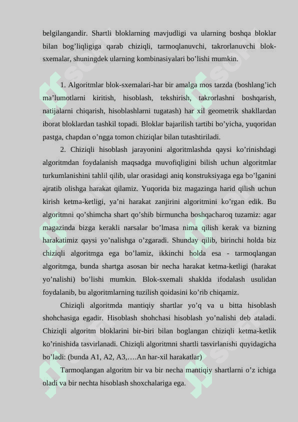Algoritmlar va ularni yozish usullari, hisoblash jarayonlari 4