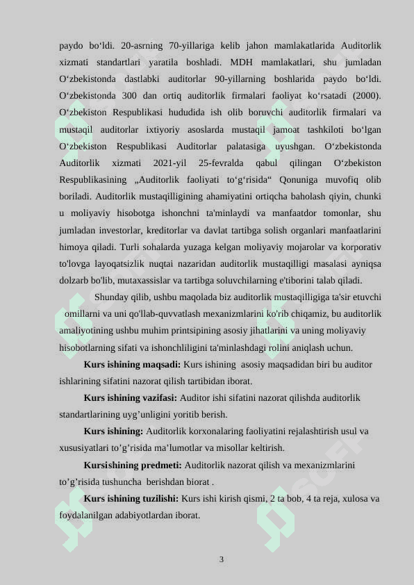 AUDITORLIK ISHINING SIFATINI NAZORAT QILISH 3