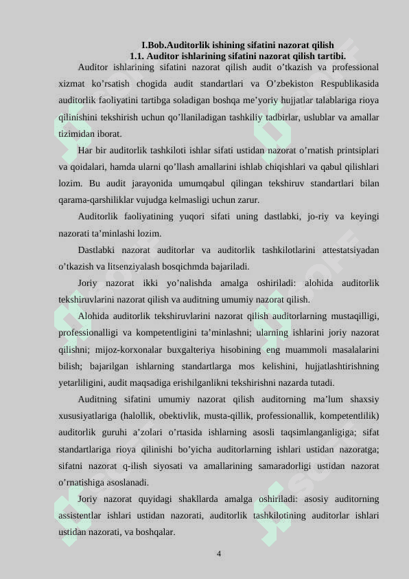 AUDITORLIK ISHINING SIFATINI NAZORAT QILISH 4