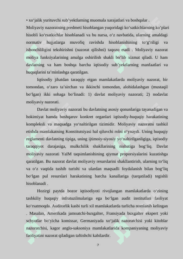 AUDITORLIK HISOBOTI VA UNING TARKIBI 7