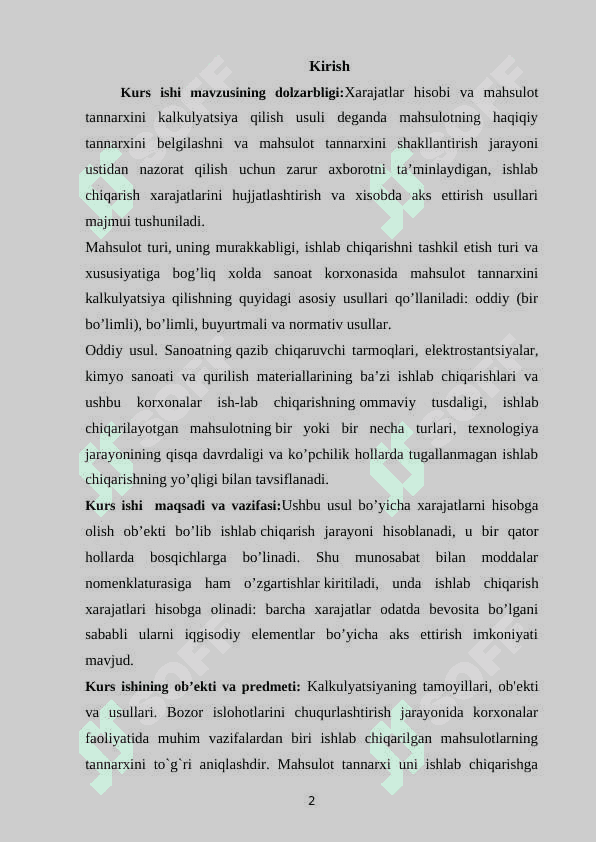 TANNARXNI KALKULYATSIYA QILISH 2