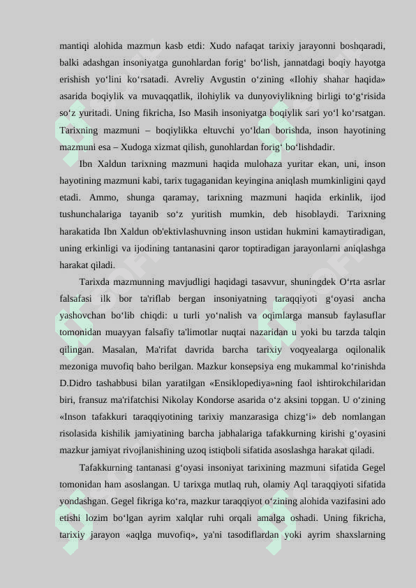 TARIX FALSAFASI VA FALSAFA TARIXI UYG'UNLIGI 3