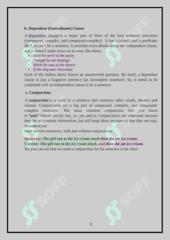 The Structure of the English Sentence 2