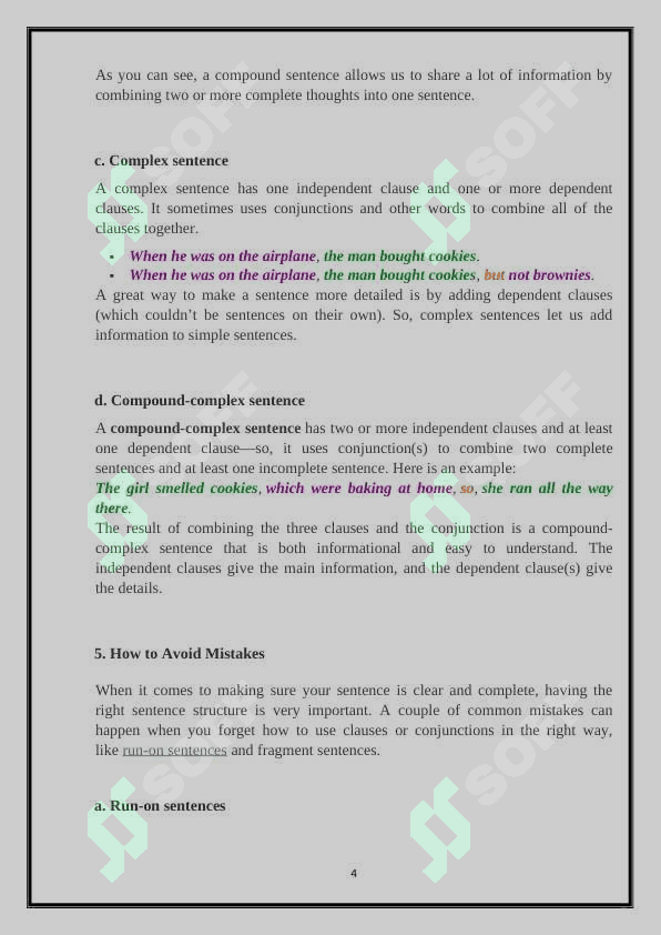 The Structure of the English Sentence 4