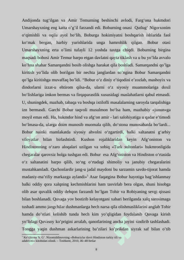 PRIMQUL QODIROV MAHORATLI ROMANNAVIS 8