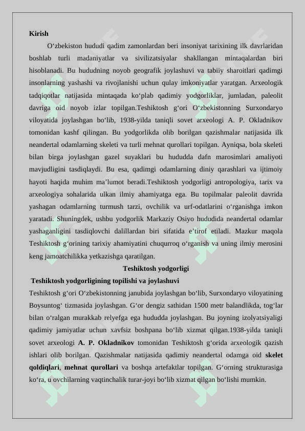 Teshiktosh yodgorligi mavzusida maqola 25 2