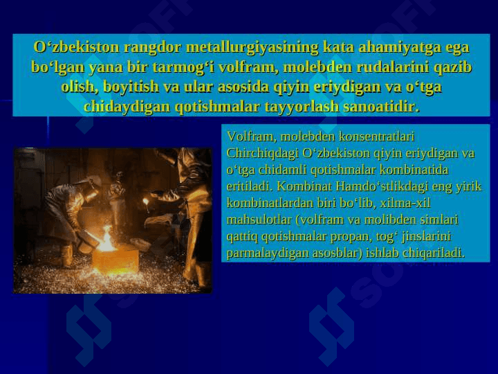 METALLURGIYA VA  MASHINASOZLIK SANOATI 8