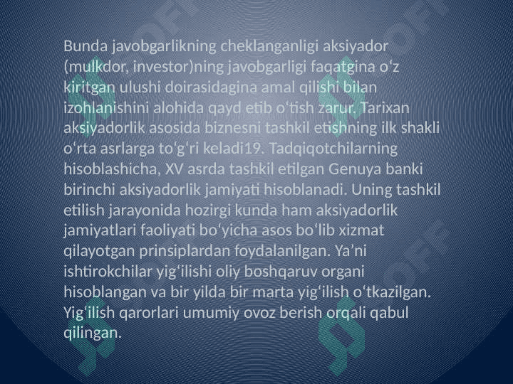 Aksiyadorlik
 jamiyati 6